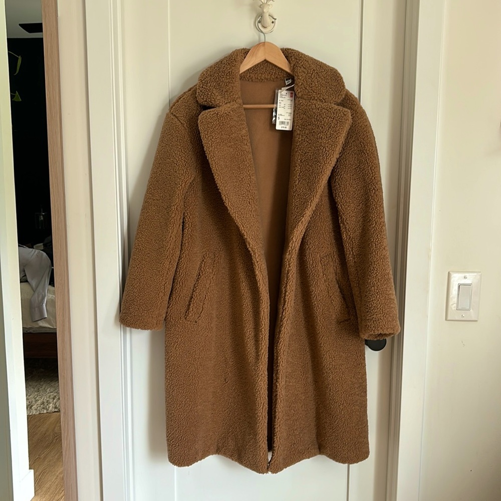 NWT Uniqlo Windproof Outer Fleece Tailored Coat